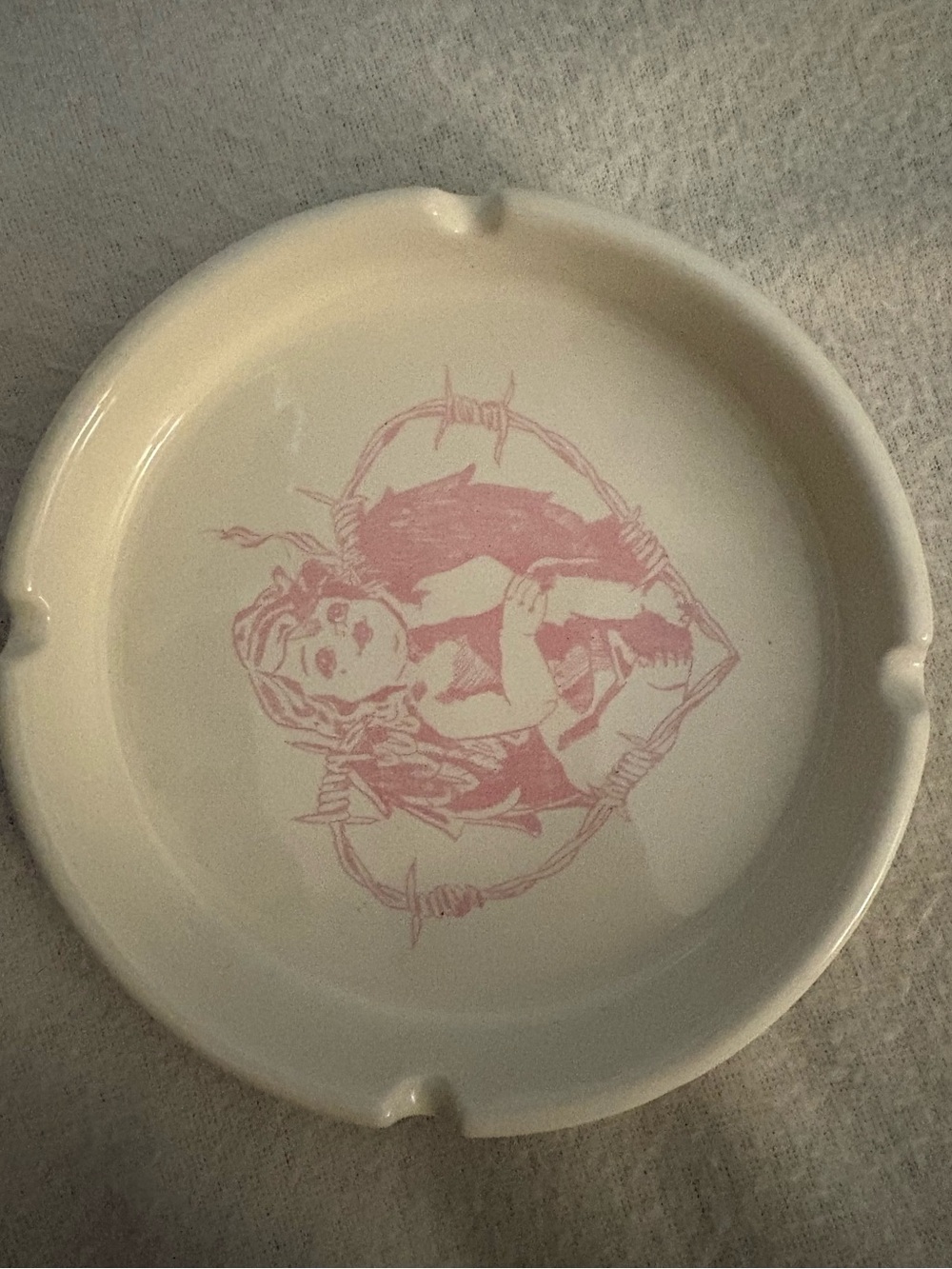 UO Cherub Barbed Wire Ashtray